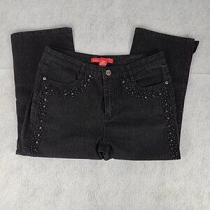 Cosmopolitan Jeanswear Stretch Black Capris Cropped Pants Size 10